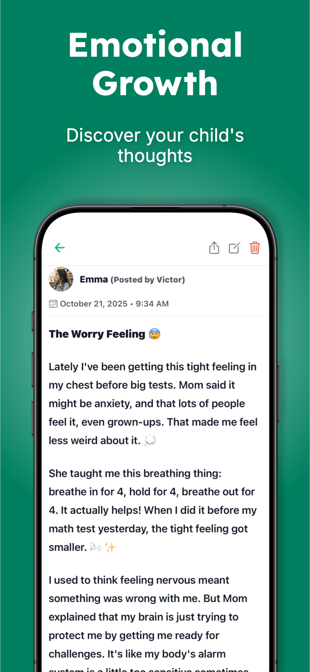 Discover Their Thoughts - See what your child is really thinking and feeling each day