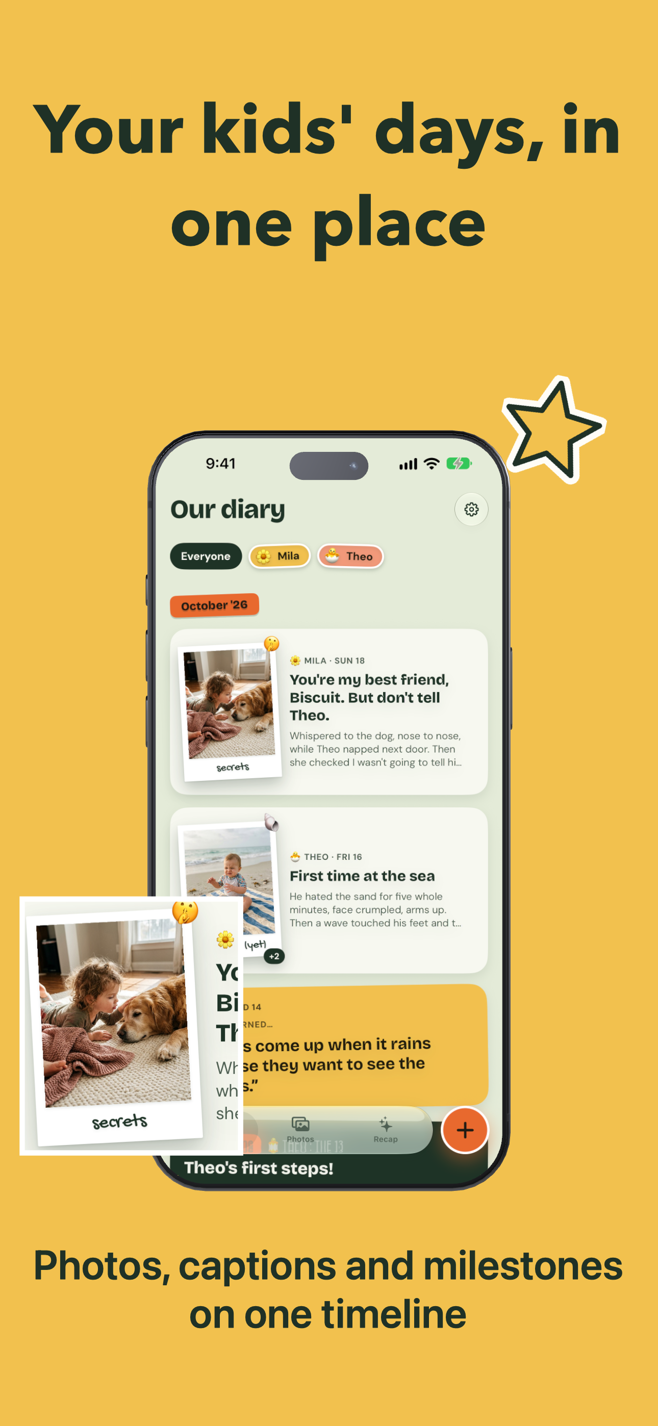 The diary timeline