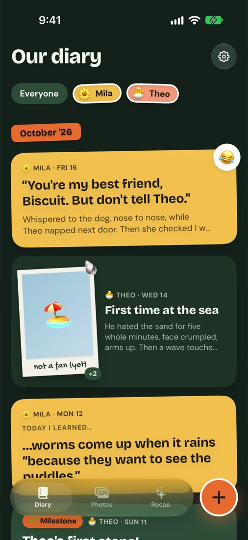 Home timeline in dark mode